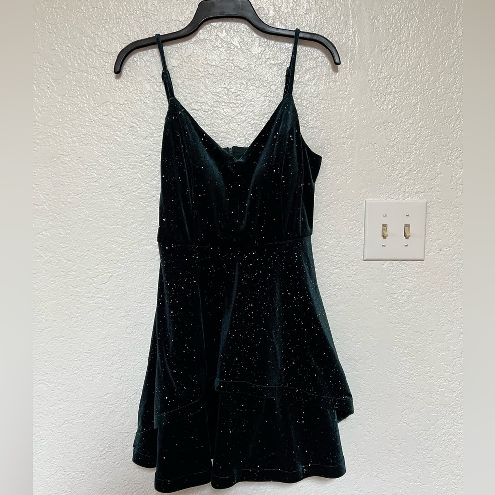 Xtraordinary Velvet Mini Dress with Sparkling Accents